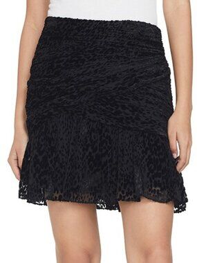 A.L.C Corey Animal Print Velvet Burnout Silk Skirt